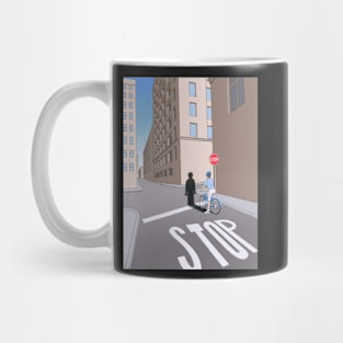 stop guy billout Mug